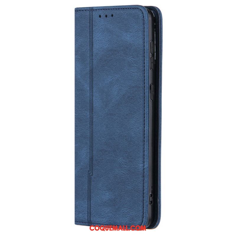 Flip Cover Samsung Galaxy S22 Style Cuir Ligne