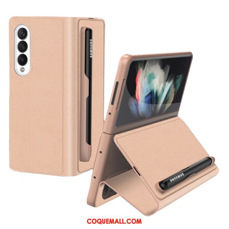 Flip Cover Samsung Galaxy Z Fold 3 5G Simili Cuir Porte-Stylet