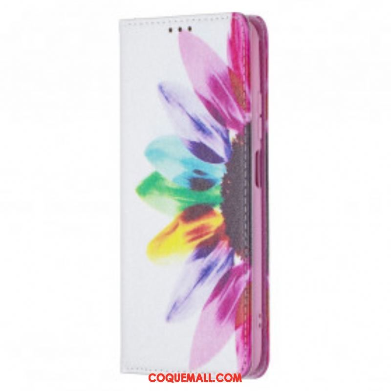 Flip Cover Xiaomi Redmi Note 10/10S/Poco M5s Fleur Aquarelle