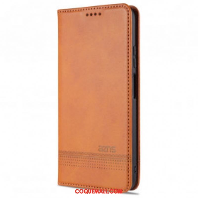 Flip Cover Xiaomi Redmi Note 10 Pro Style Cuir AZNS