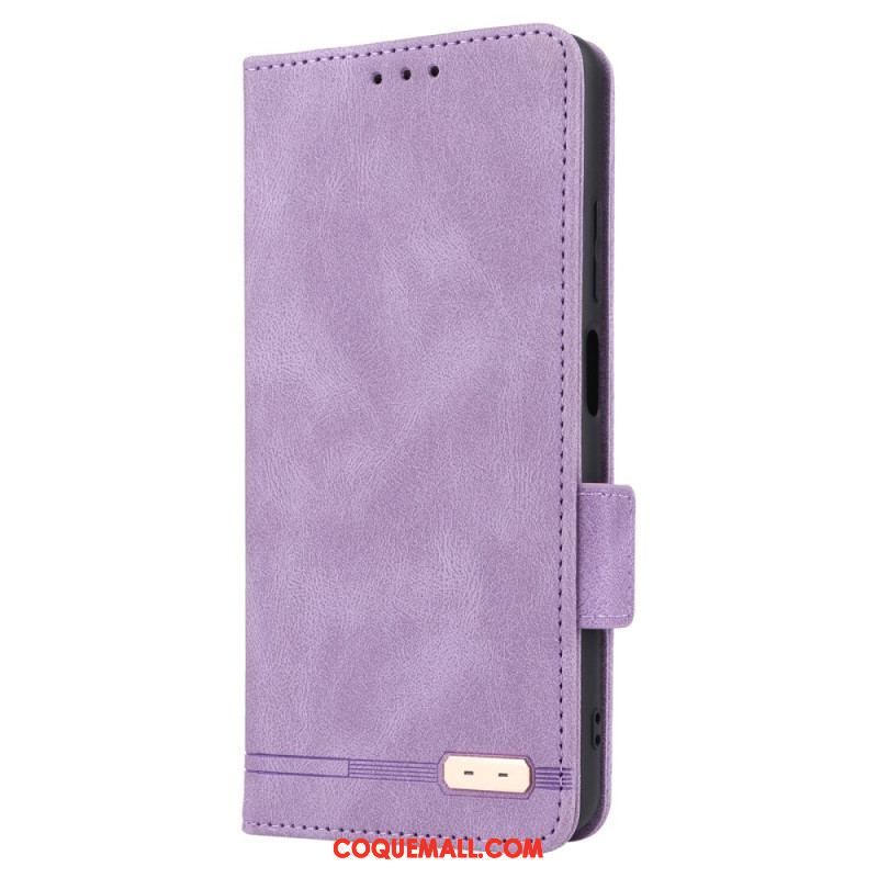 Flip Cover Xiaomi Redmi Note 12 Pro/Poco X5 Pro 5G Effet Cuir Stylé