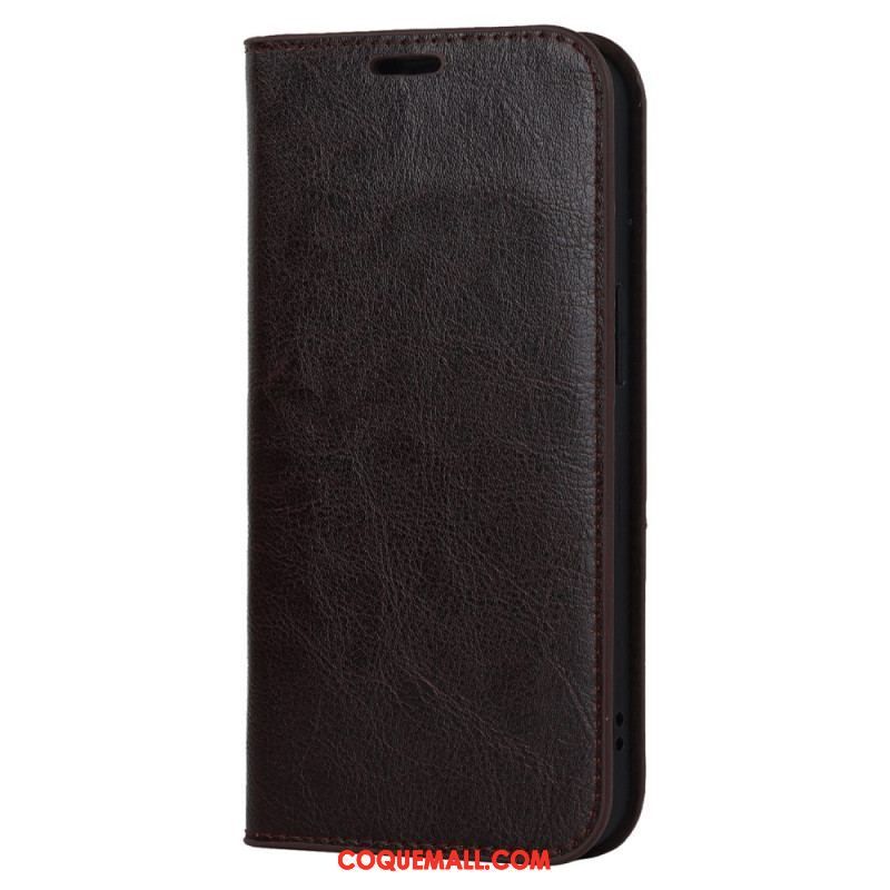 Flip Cover iPhone 14 Plus Cuir Véritable