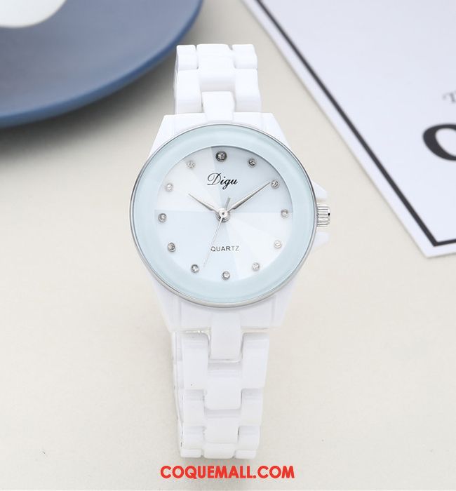 Gant Femme Mode Diamant Blanc, Gant Montre À Quartz Marque