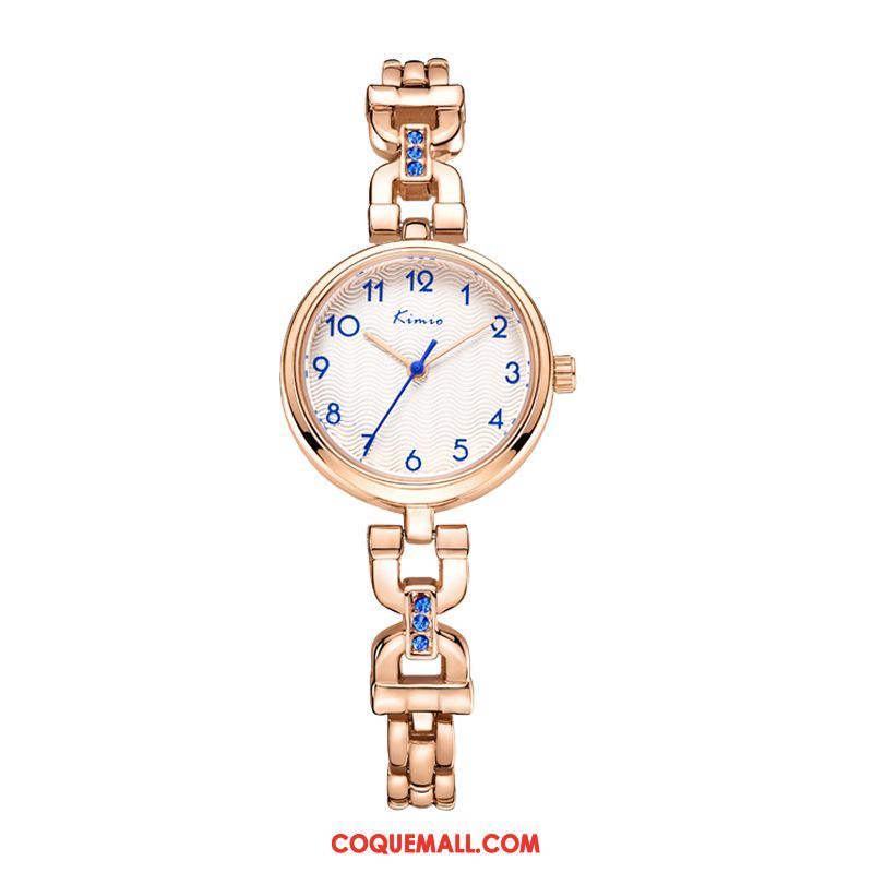 Gant Femme Tendance Bracelet Étanche, Gant Étudiant Montre À Bracelet Gold Beige