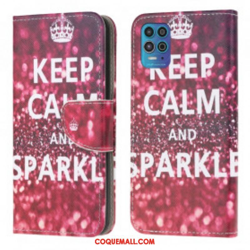 Housse Moto G100 Keep Calm and Sparkle