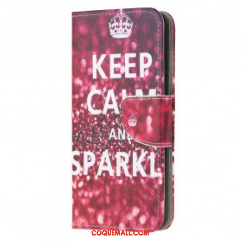 Housse Moto G50 Keep Calm and Sparkle