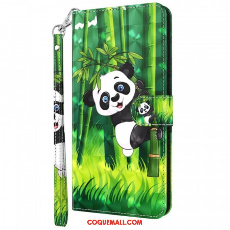 Housse Moto G71 5G Panda et Bambou