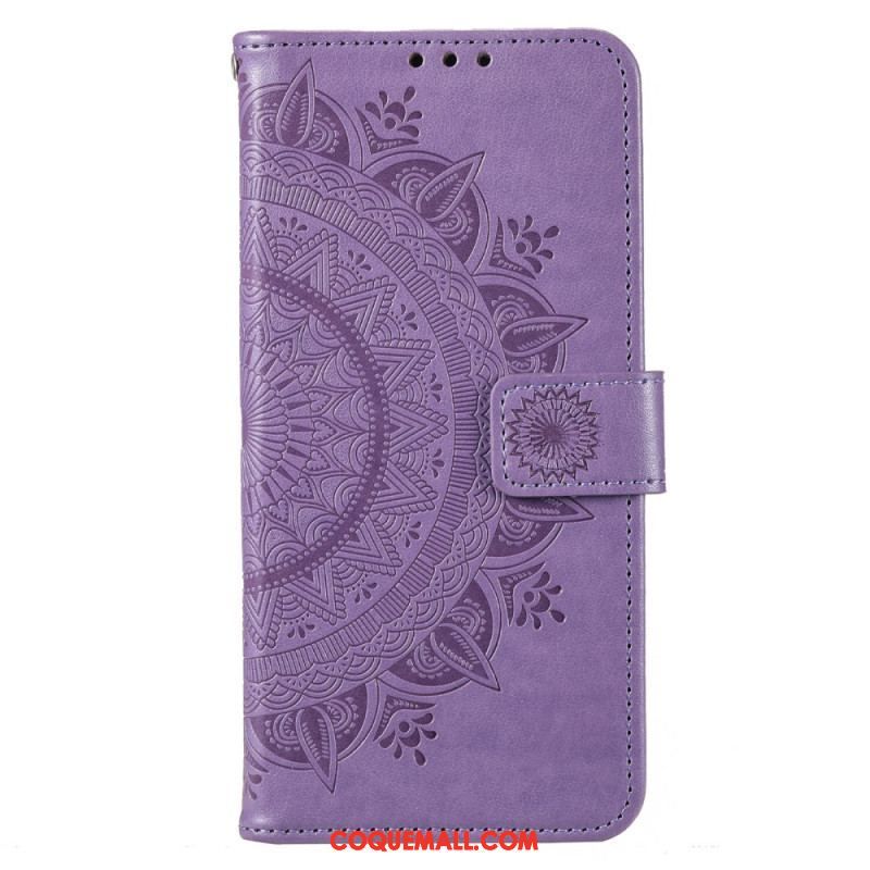 Housse Moto G73 5G Mandala Soleil