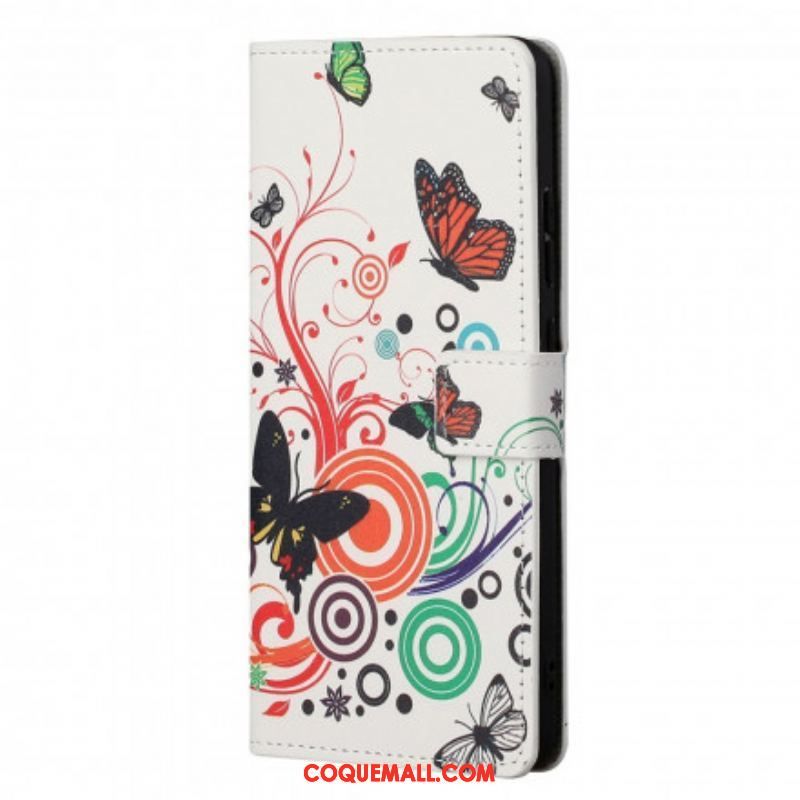 Housse Motorola Edge 20 Papillons et Fleurs