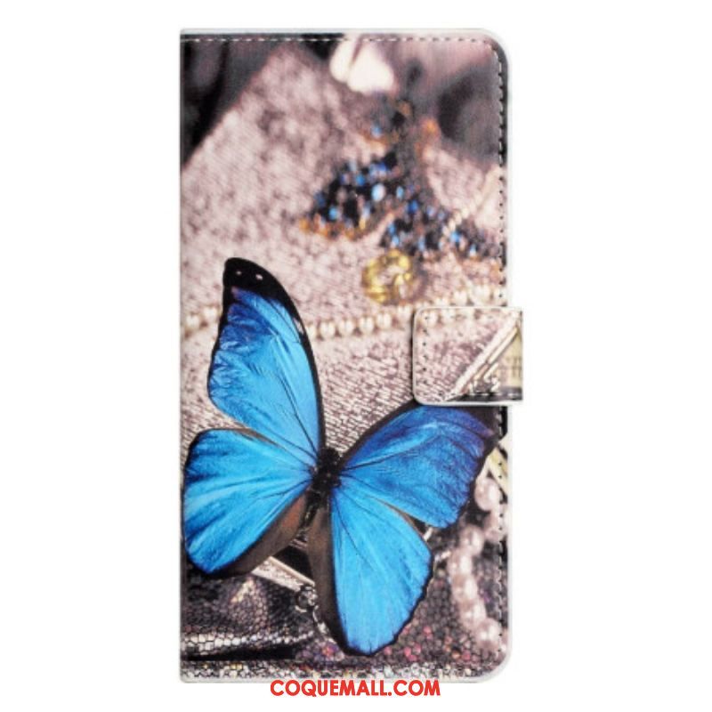 Housse OnePlus 10T 5G Papillon Bleu