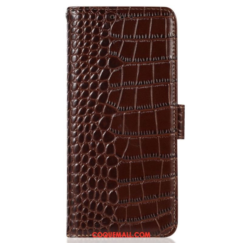 Housse OnePlus 10T 5G Style Crocodile RFID