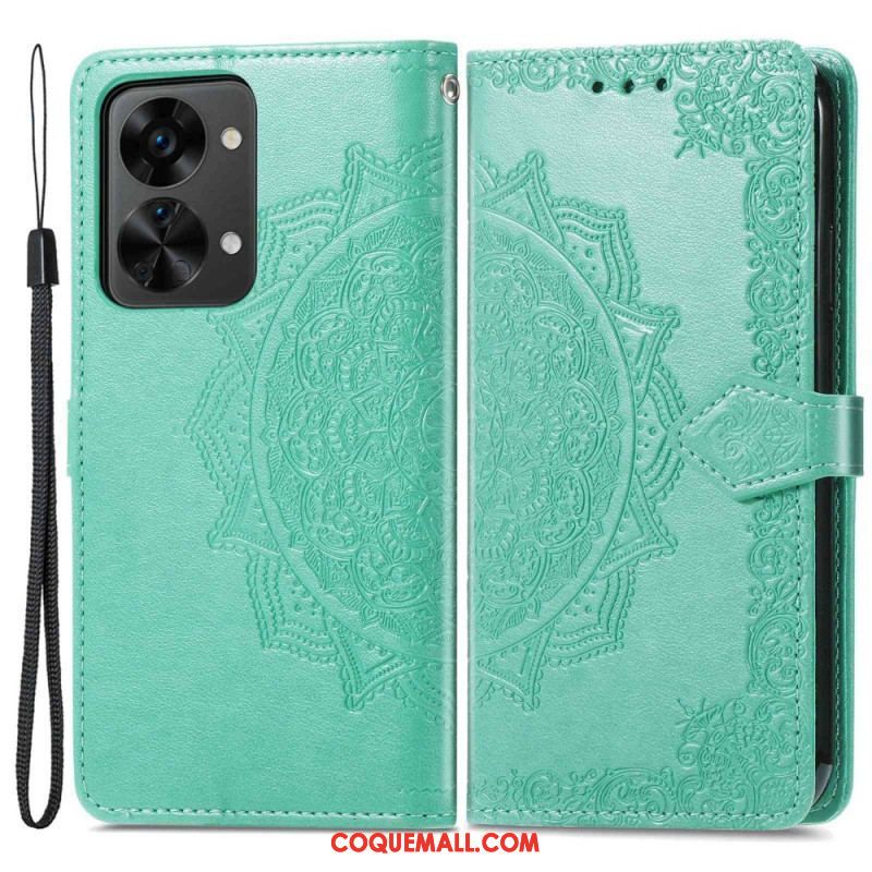 Housse OnePlus 2T 5G Mandala Porte-Cartes à Lanière