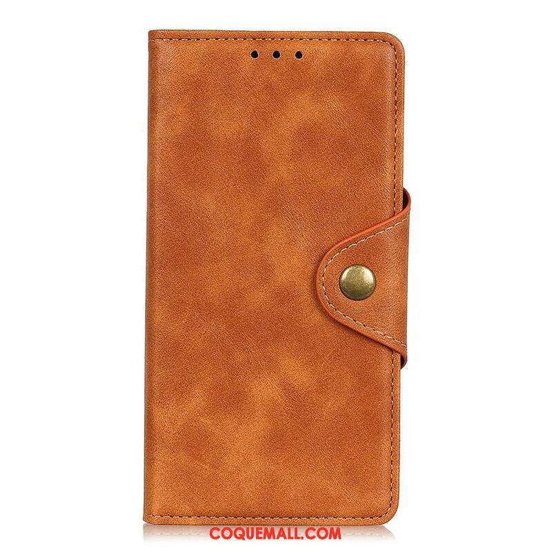 Housse OnePlus Nord 2 5G Simili Cuir Bouton