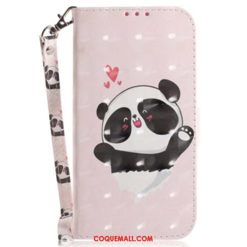 Housse OnePlus Nord 2T 5G Panda Love à Lanière