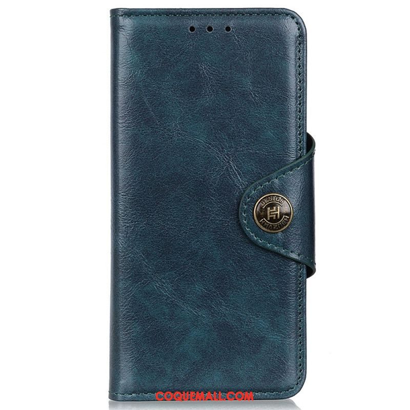 Housse OnePlus Nord 2T 5G Simili Cuir Vintage Bouton