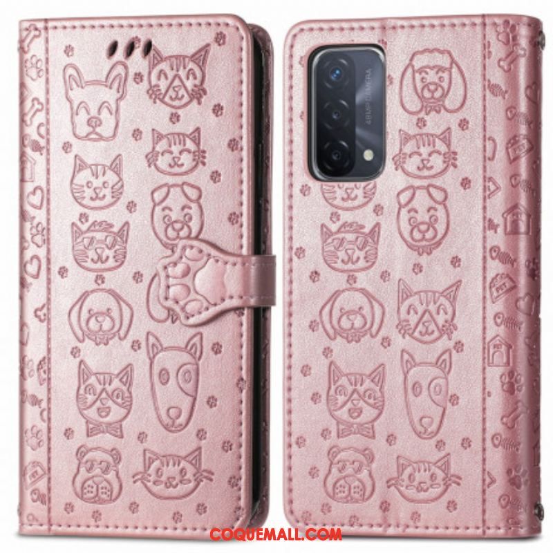 Housse Oppo A54 5G / A74 5G Animaux Animés