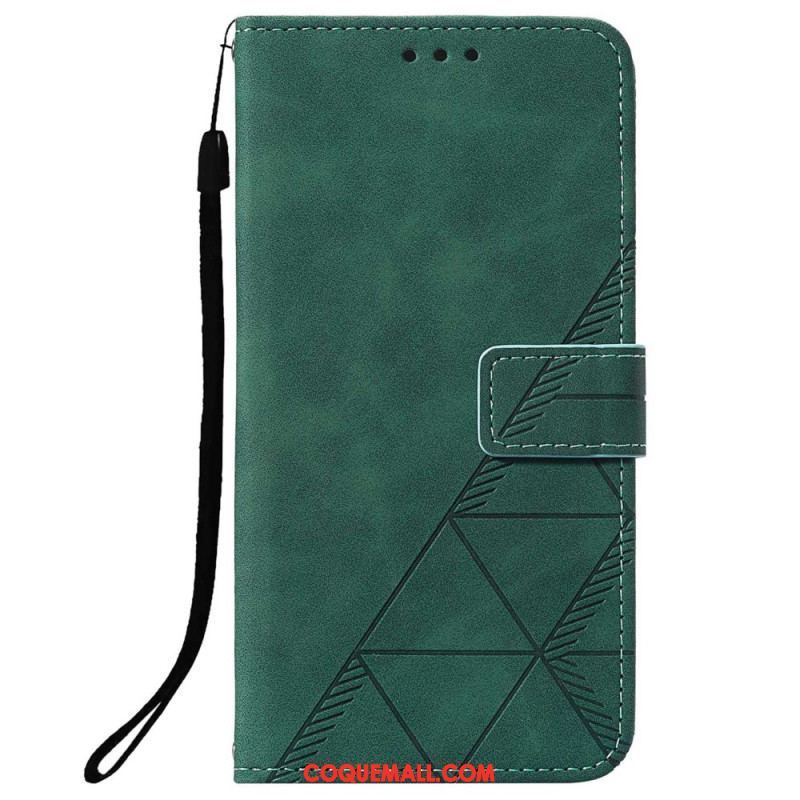 Housse Oppo A94 5G Simili Cuir avec Lanière