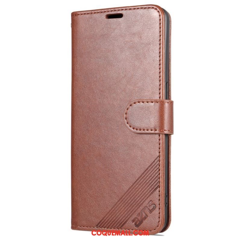 Housse Oppo Reno 8 Lite Style Cuir AZNS