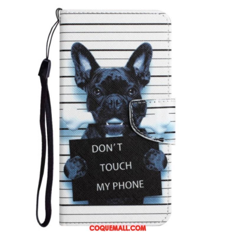 Housse Samsung Galaxy A14 5G / A14 Dog Don't Touch à Lanière