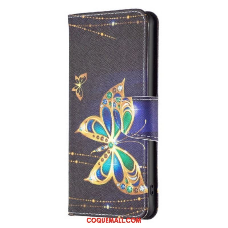 Housse Samsung Galaxy A14 5G / A14 Papillon Royal