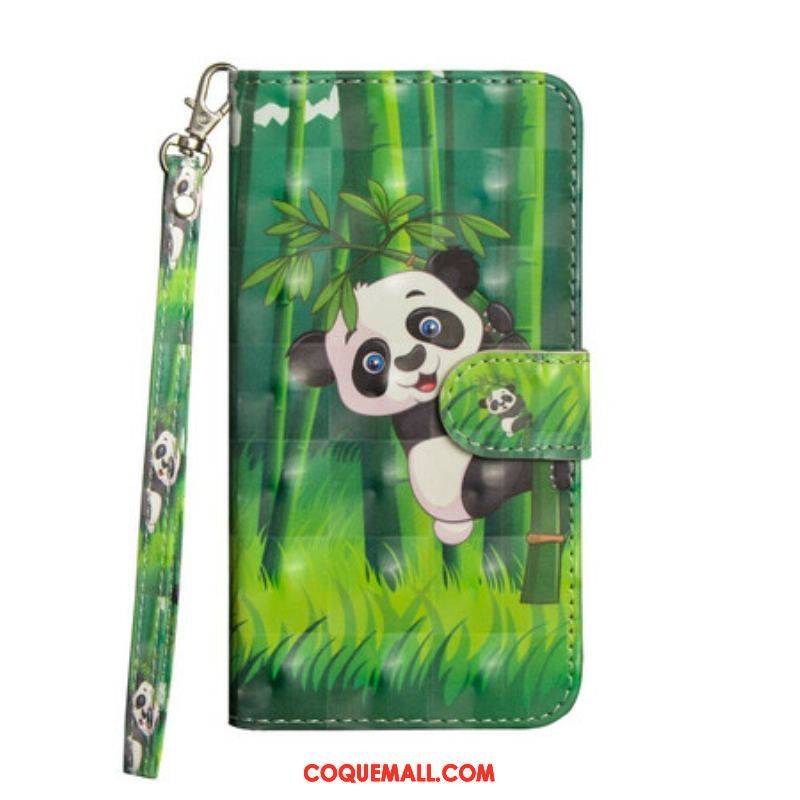 Housse Samsung Galaxy A42 5G Panda et Bambou