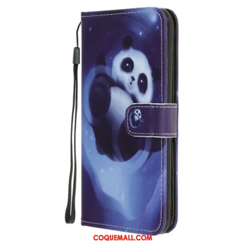 Housse Samsung Galaxy A52 4G / A52 5G / A52s 5G Panda Space à Lanière