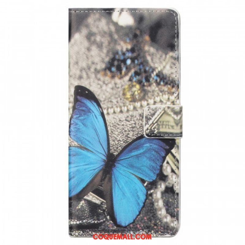 Housse Samsung Galaxy M23 5G Papillon Bleu