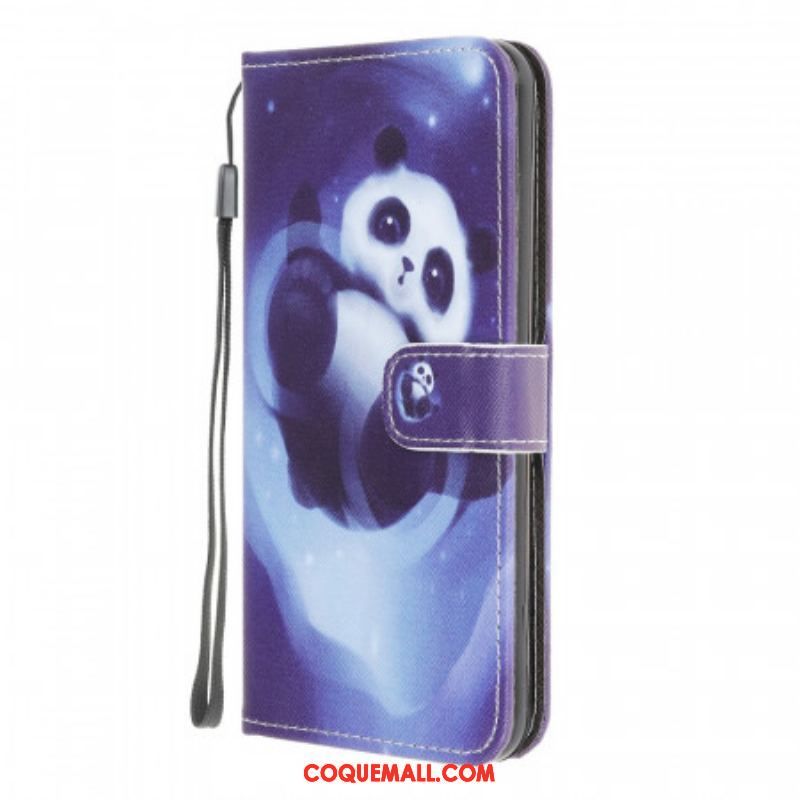 Housse Samsung Galaxy M32 Panda Space à Lanière