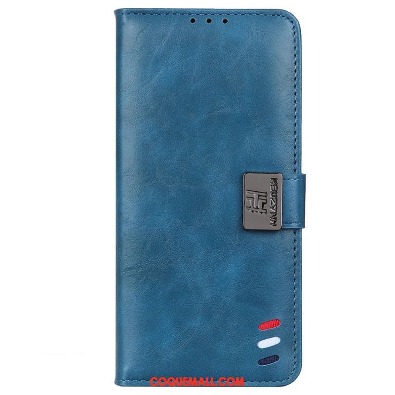 Housse Samsung Galaxy M33 5G Tricolore Fermoir Argenté