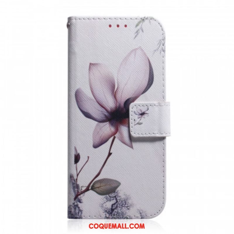 Housse Samsung Galaxy M52 5G Fleur Mauve