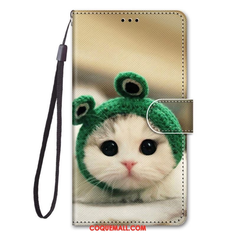 Housse Samsung Galaxy M53 5G Chaton Fun à Lanière