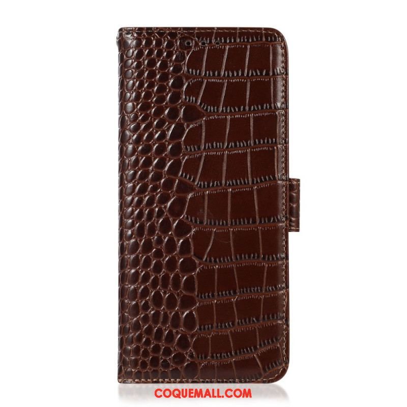 Housse Samsung Galaxy M53 5G Style Crocodile RFID