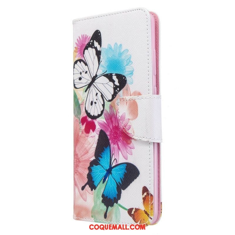 Housse Samsung Galaxy S20 Plus / S20 Plus 5G Papillons et Fleurs Peints