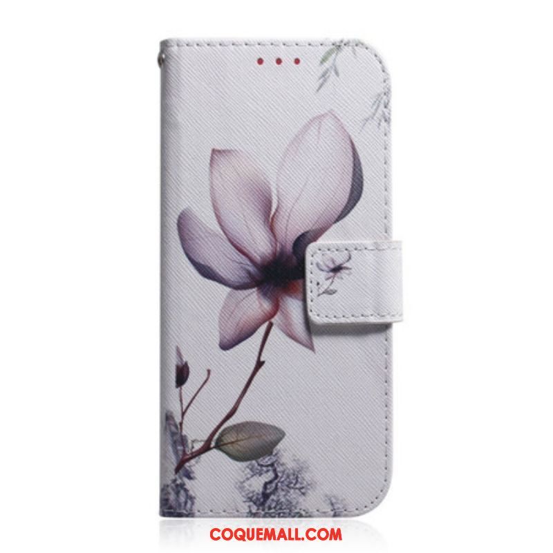 Housse Samsung Galaxy S21 5G Fleur Vieux Rose