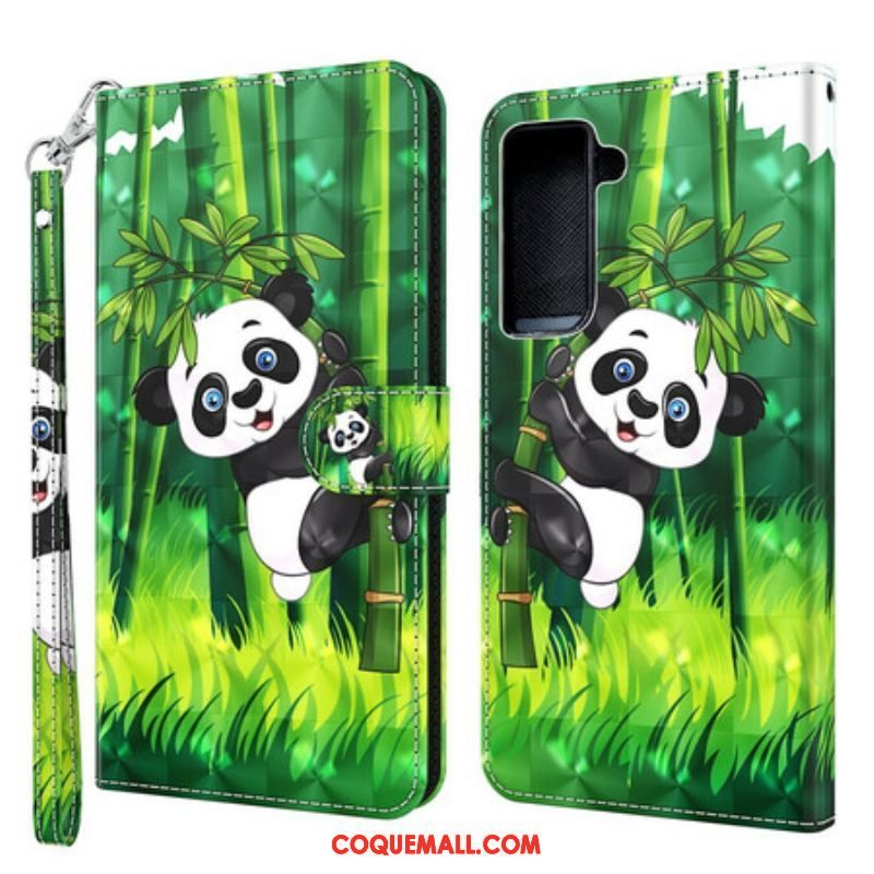 Housse Samsung Galaxy S21 5G Panda et Bambou