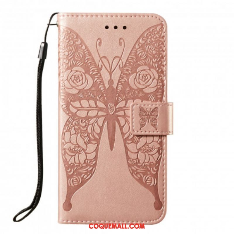 Housse Samsung Galaxy S21 5G Papillon Motif en Fleurs