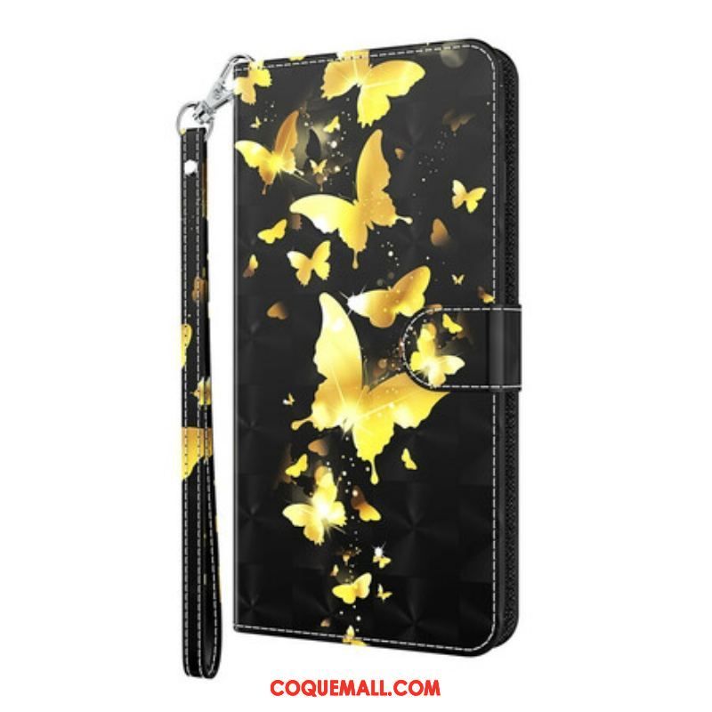 Housse Samsung Galaxy S21 5G Papillons Jaunes