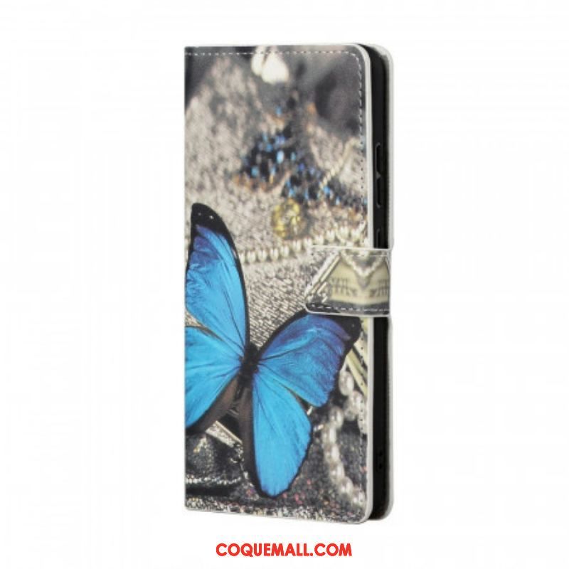 Housse Samsung Galaxy S22 Plus 5G Papillon Prestige Bleu