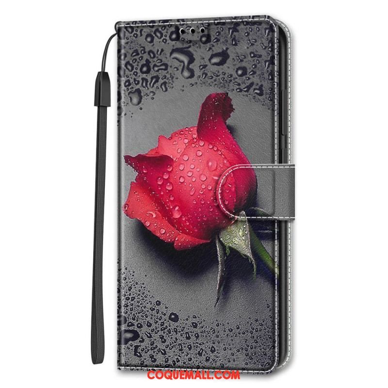 Housse Samsung Galaxy S22 Ultra 5G Roses avec Lanière