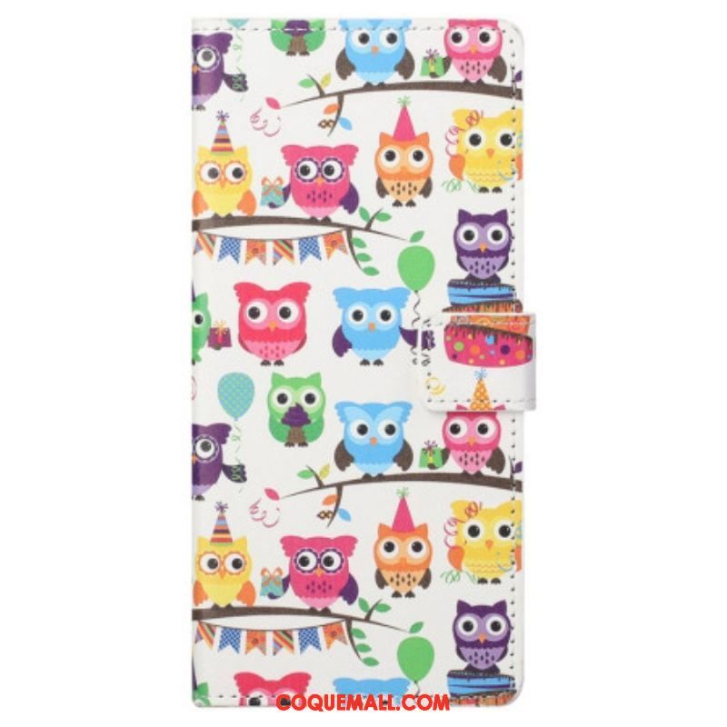 Housse Samsung Galaxy S23 5G Tribu de Hiboux