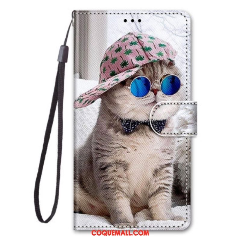 Housse Samsung Galaxy S23 Ultra 5G Yo Cat à Lanière