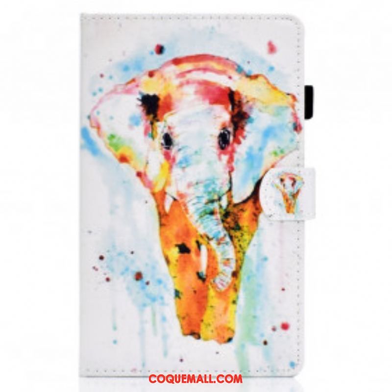 Housse Samsung Galaxy Tab A7 (2020) Éléphant Aquarelle