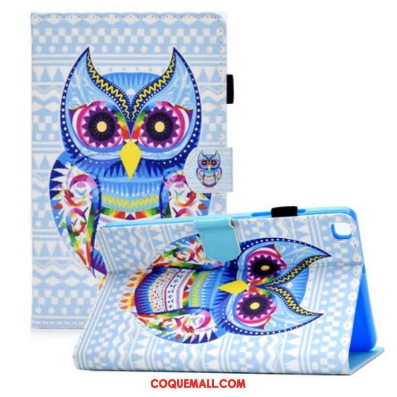 Housse Samsung Galaxy Tab A7 Lite Hibou Tribal