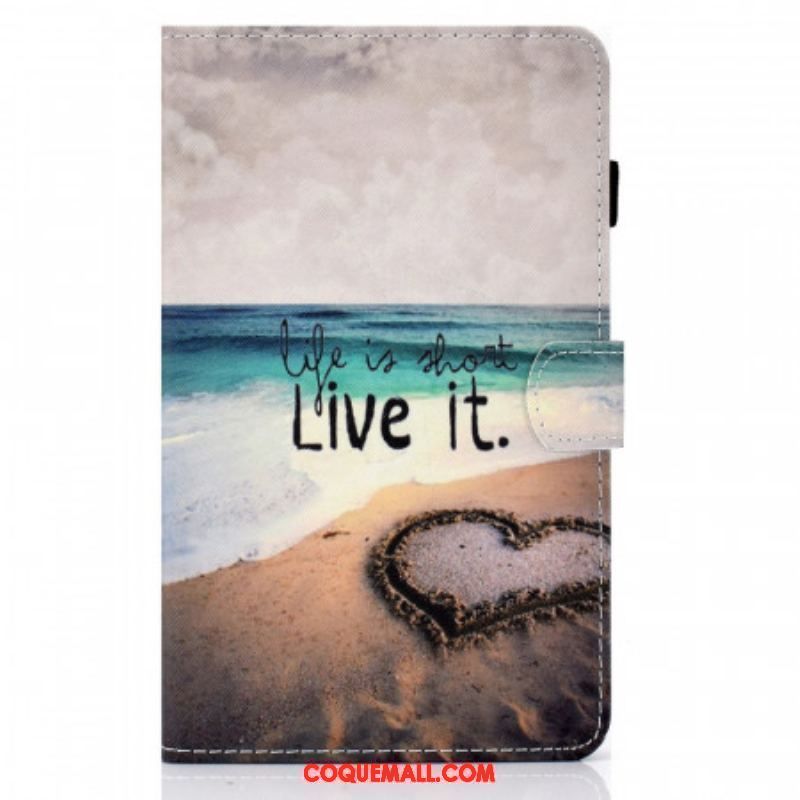 Housse Samsung Galaxy Tab A8 (2021) Life is Short Plage