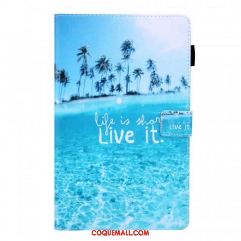 Housse Samsung Galaxy Tab A8 (2021) Life is Short Tropiques