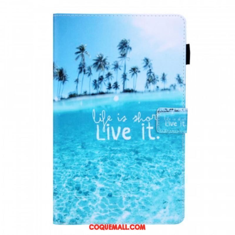 Housse Samsung Galaxy Tab A8 (2021) Life is Short Tropiques