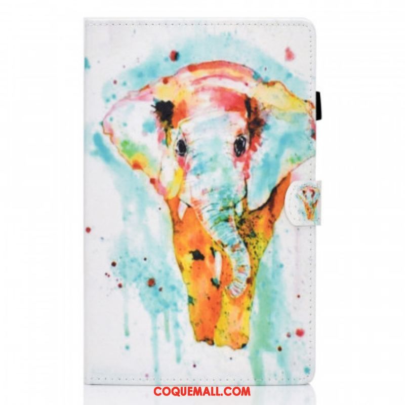 Housse Samsung Galaxy Tab A8 (2021) Éléphant Aquarelle