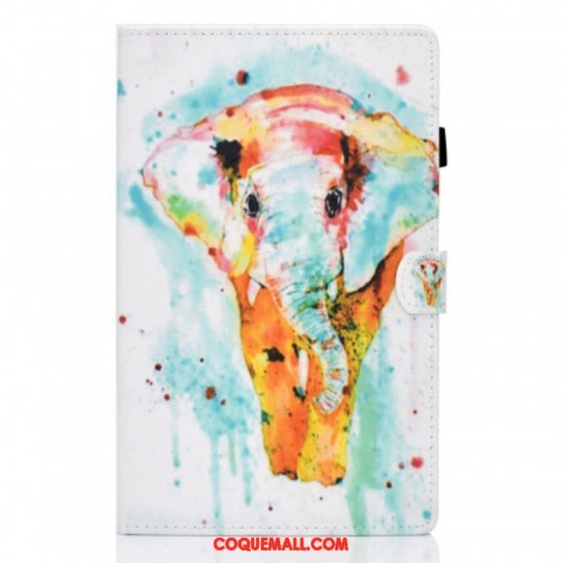 Housse Samsung Galaxy Tab A8 (2021) Éléphant Aquarelle