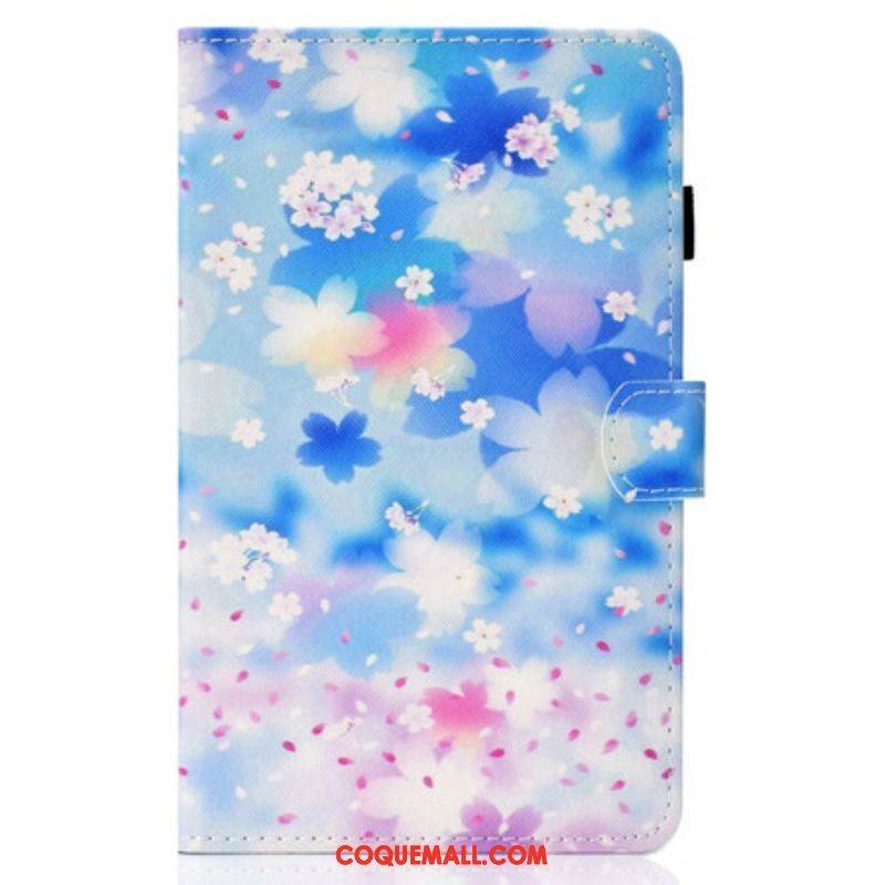 Housse Samsung Galaxy Tab S8 / Tab S7 Fleurs Aquarelle