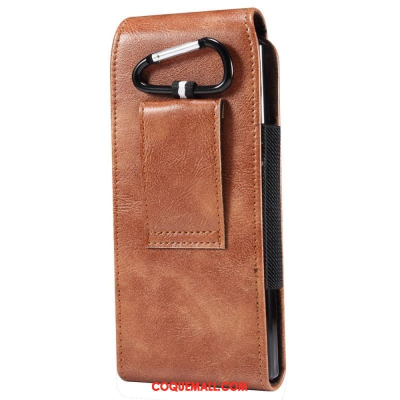 Housse Samsung Galaxy Z Fold 4 Pochette Ceinture Cuir Microfibre